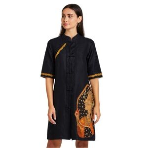 DESIGN ROOTS‎ Handpainted Face of Lady Kurti Tunic Size Medium EUC